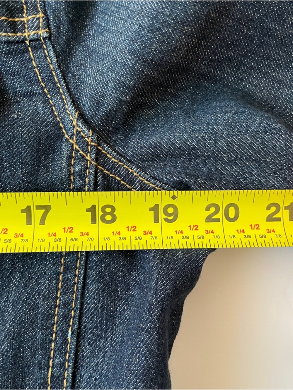 Vintage Y2K Dark Wash Denim Jean Jacket Medium Classic Indie Model Off Duty 90s - Picture 14 of 16